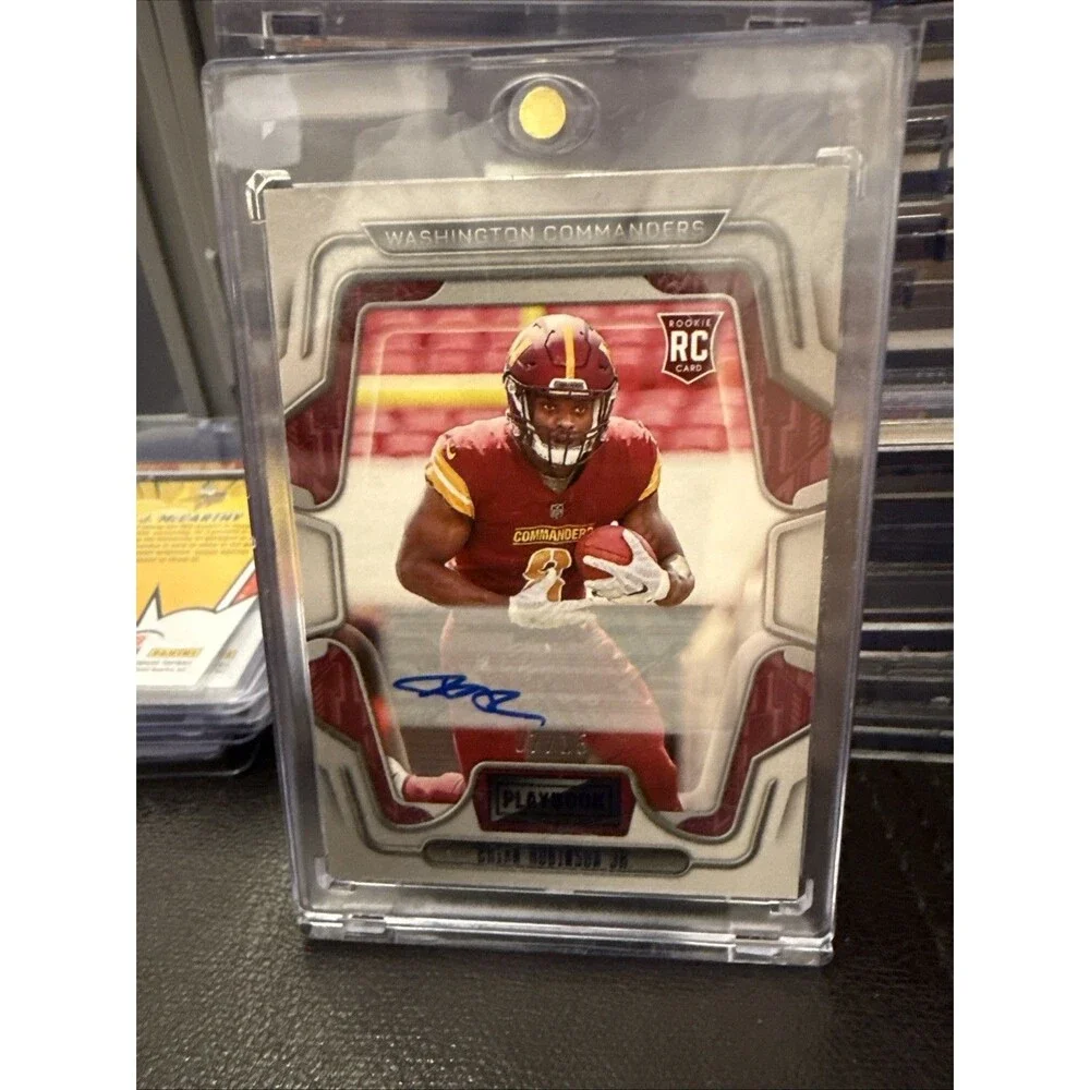 Brian Robinson Jr. Playbook Rookie Auto 07/15 Rookie Card 49ers/Commanders Blue